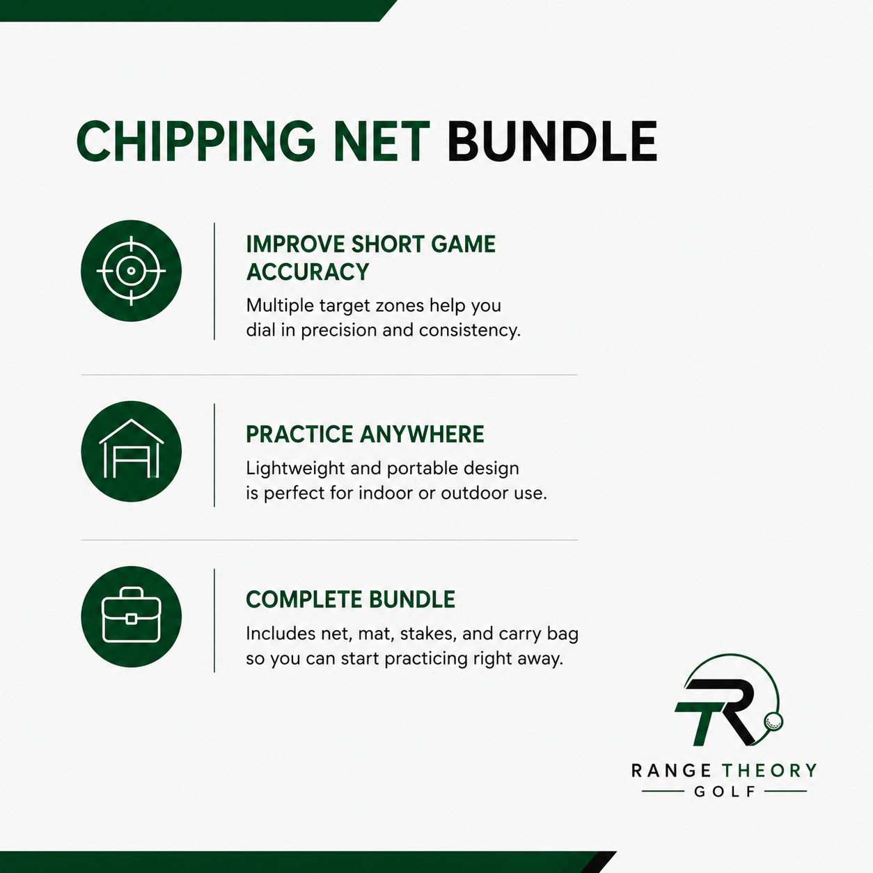Pop-Up Golf Chipping Net Bundle