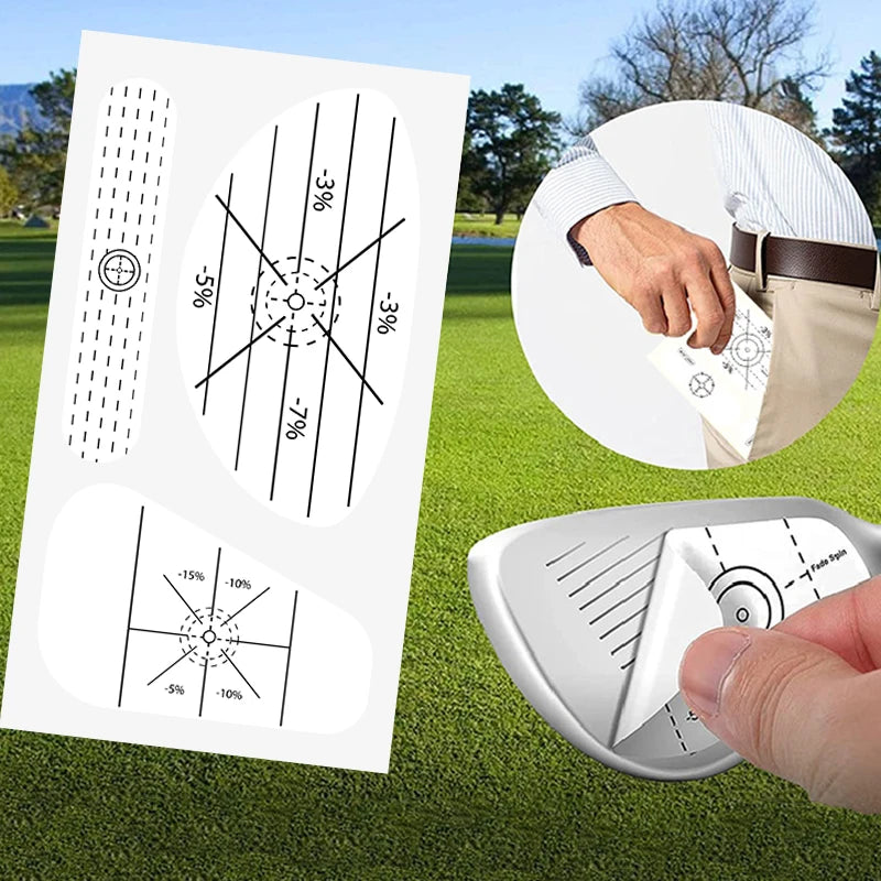 150PCS Golf Club Impact Tape Labels Stickers for Driver Woods Irons Putter Hitting Recorder Training Aids for Swing Practice