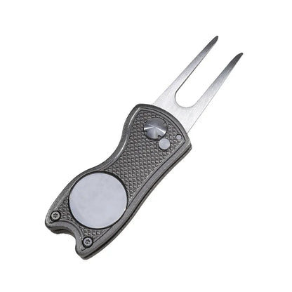 1/2Pc Foldable Golf Divot Repair Tool with Golf Ball Tool Pitch Groove Cleaner Golf Accessories Putting Green Fork Training Aids